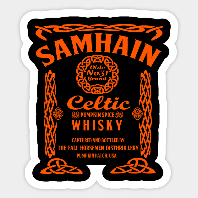 Samhain Pumpkin Spice Whisky Sticker by The Fall Horsemen